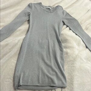 Abercrombie & Fitch Silver Long Sleeve Dress